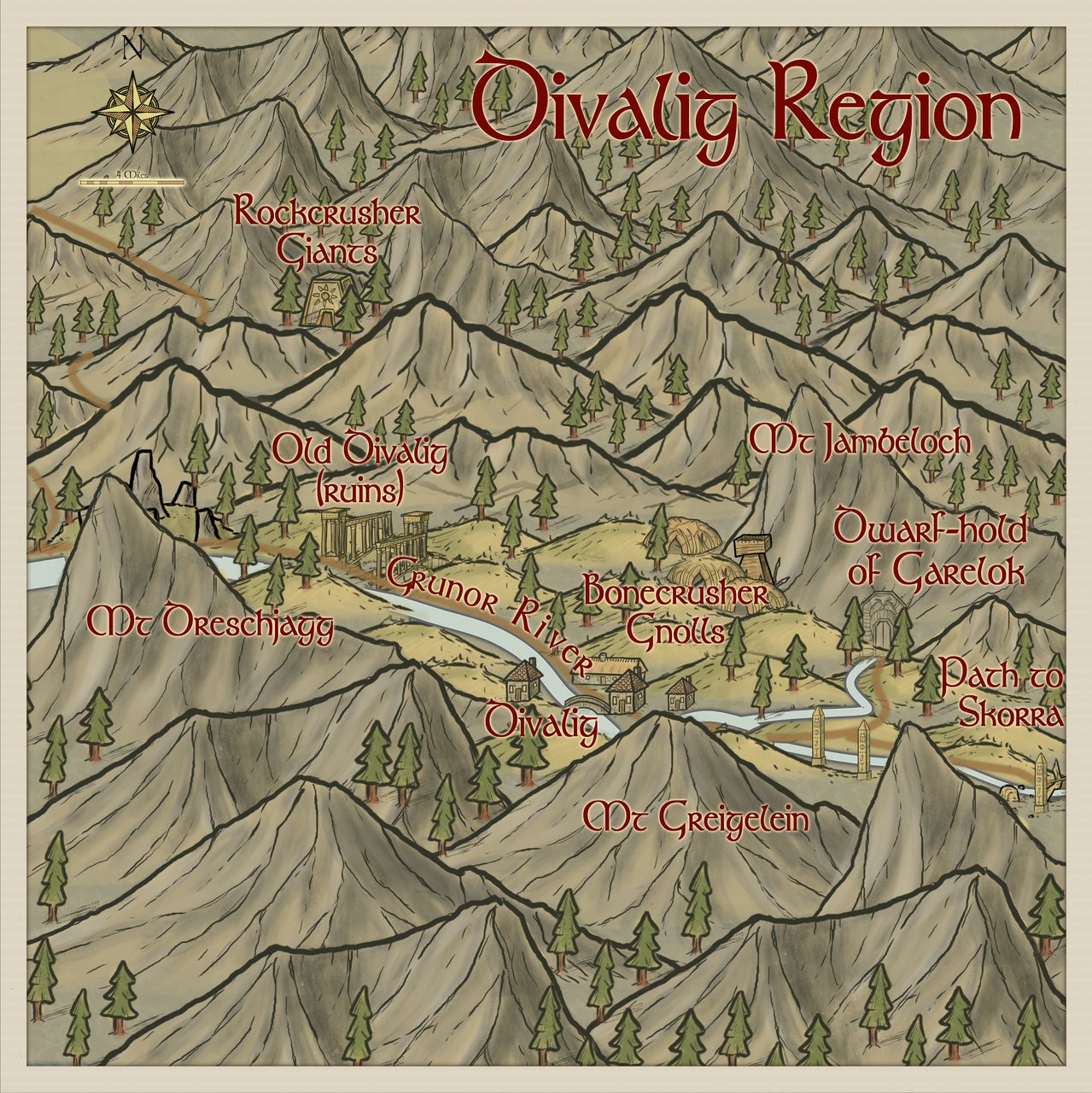 Nibirum Map: divalig region by Quenten Walker